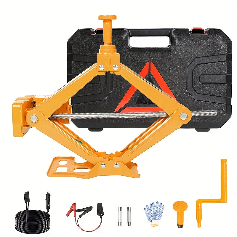 3 Ton Electric Scissor Jack 12V Lifting Floor Jack For SUV Tire Change