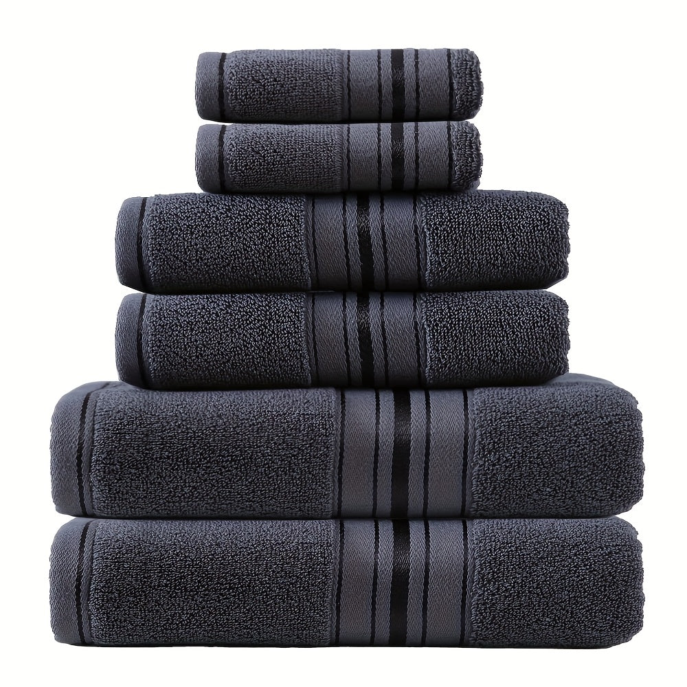 100 Percent Cotton Luxury Towel Set Six Piece Bath Spa Towels Washcloths