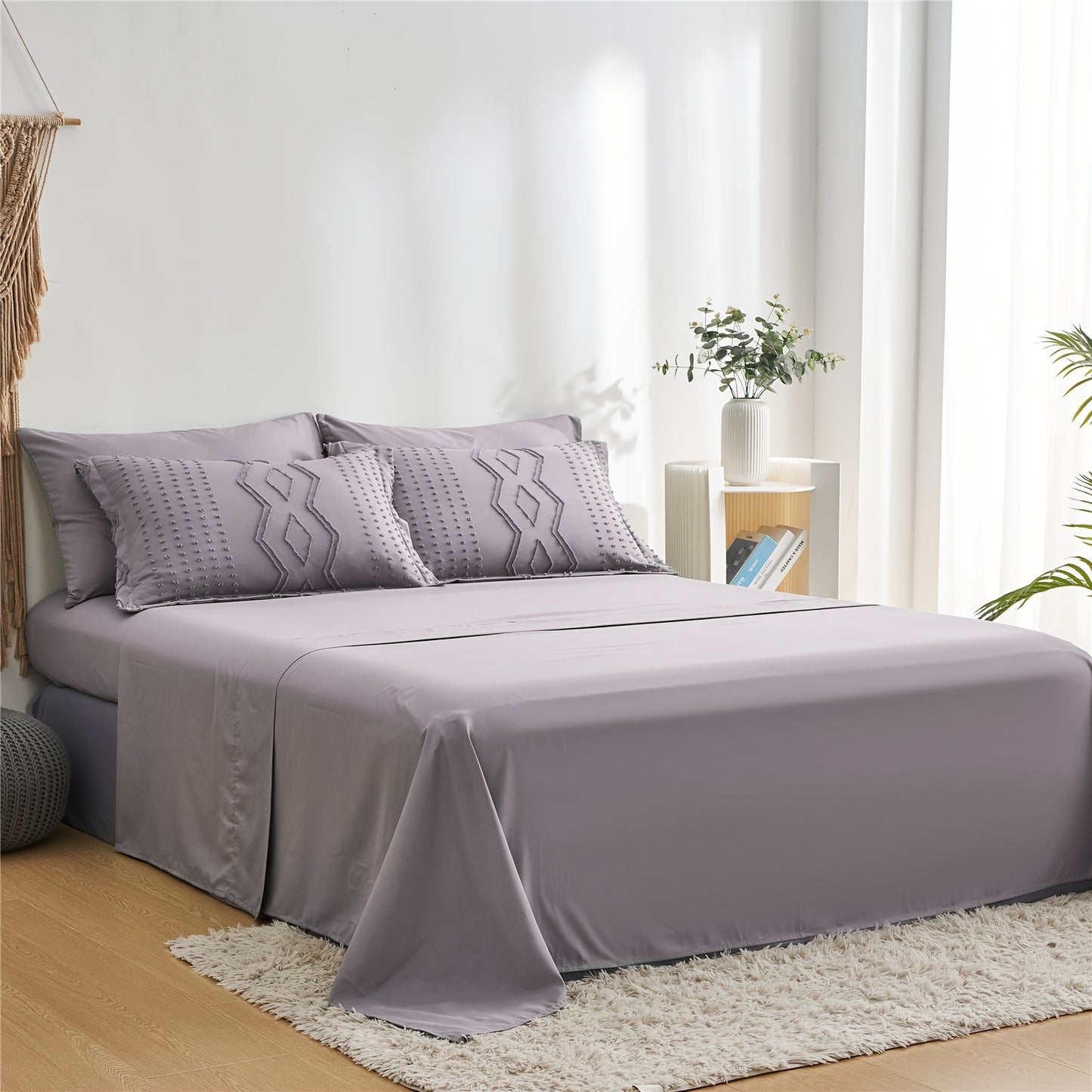 Boho Comforter Sets Geometric Tufted Twin Full Queen King Bed In A Bag Microfiber
