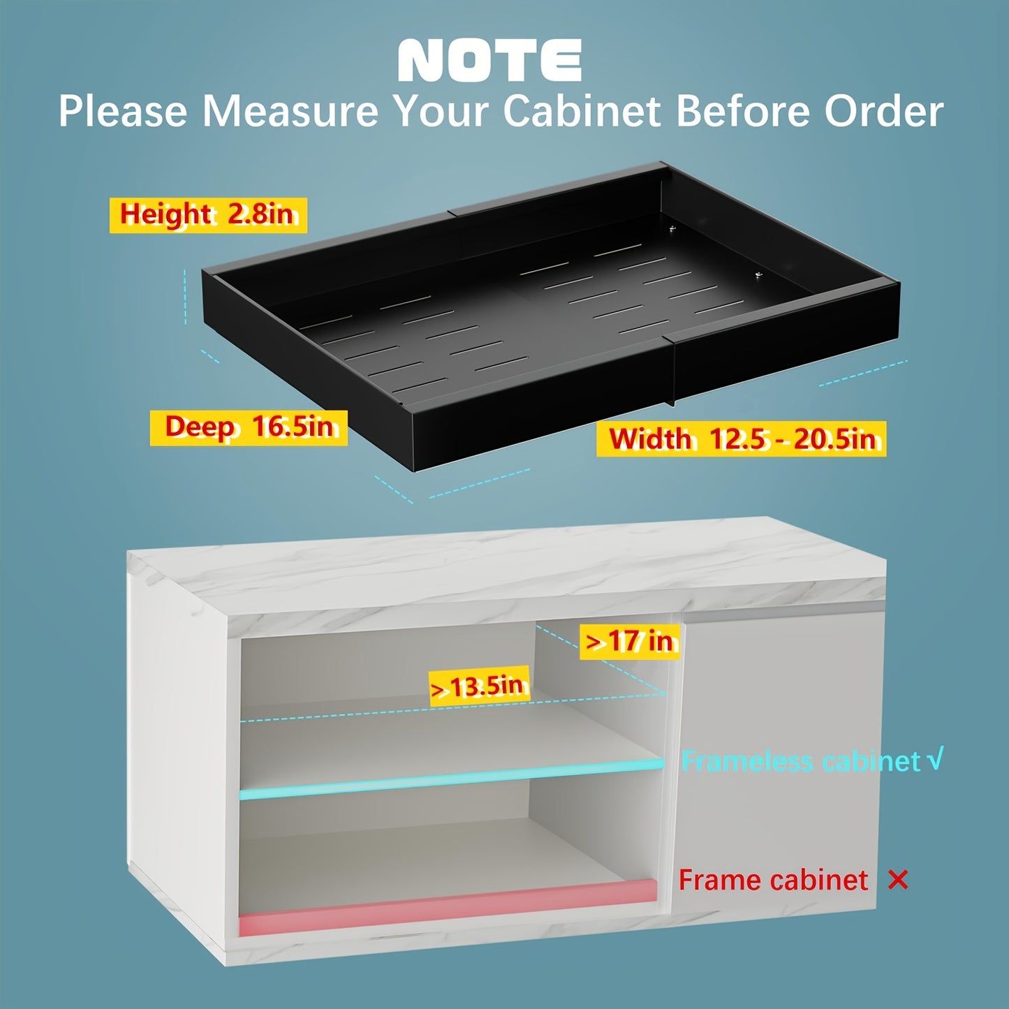 4-Pack Expandable Pull Out Cabinet Organizer, Heavy-Duty Carbon Steel Slide-Out Drawer (12.6"-20.5"W), Silent Sliding Roll-Out Shelf With Adhesive Nano Film Or Screw Installation, Rust-Resistant Storage Rack For Kitchen, Bath