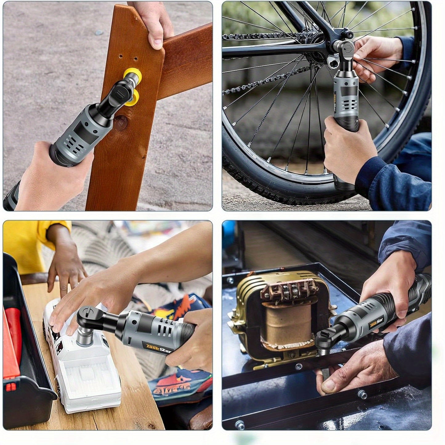 Electric Ratchet Wrench 400 Nm Impact Wrench With Variable Speed Trigger Charger