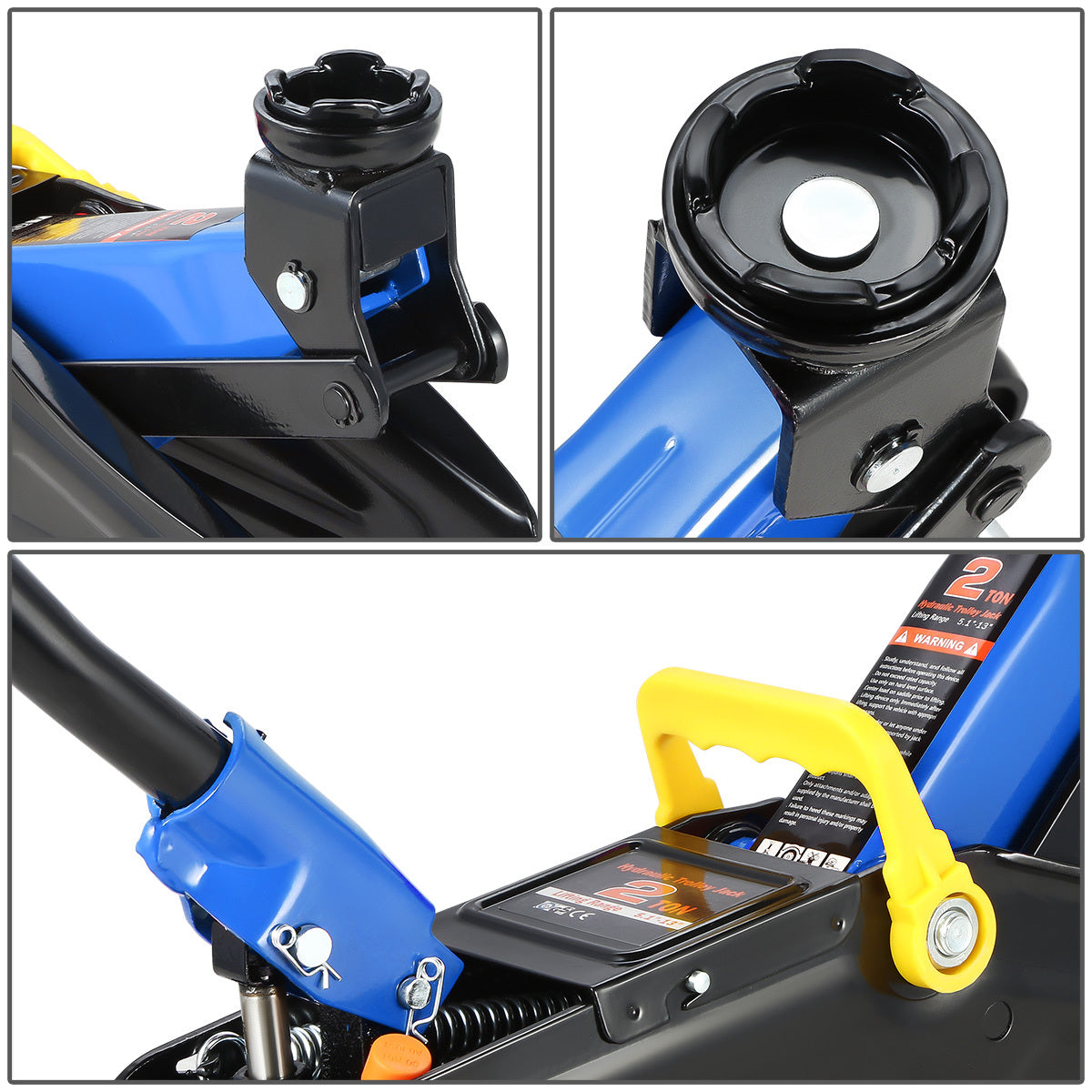 2 Ton And 3 Ton Heavy Duty Steel Low Profile Hydraulic Floor Jack Blue