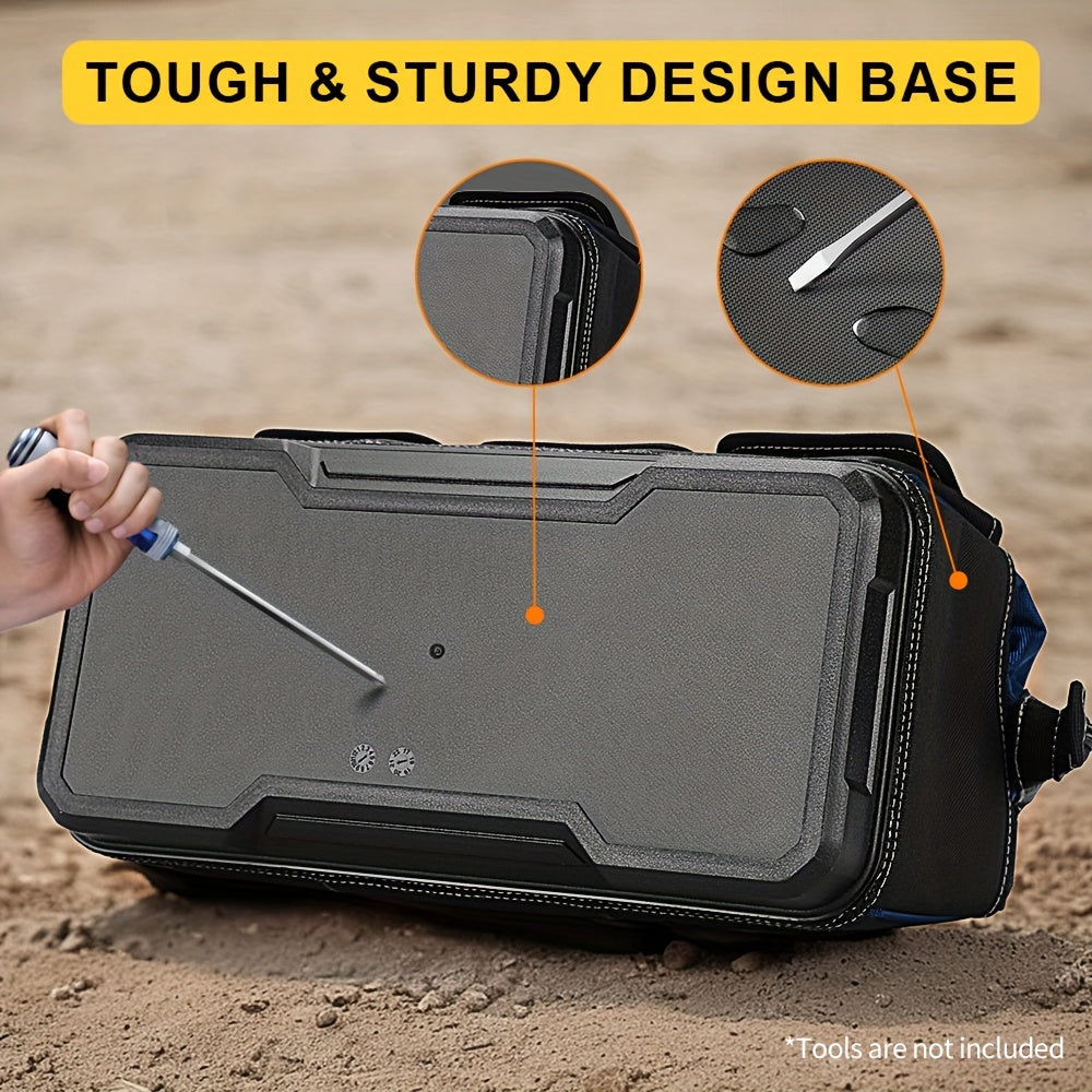 WINHUNT 15 17 19 Inch Heavy Duty Tool Bag Large Capacity 3 Layer Organizer