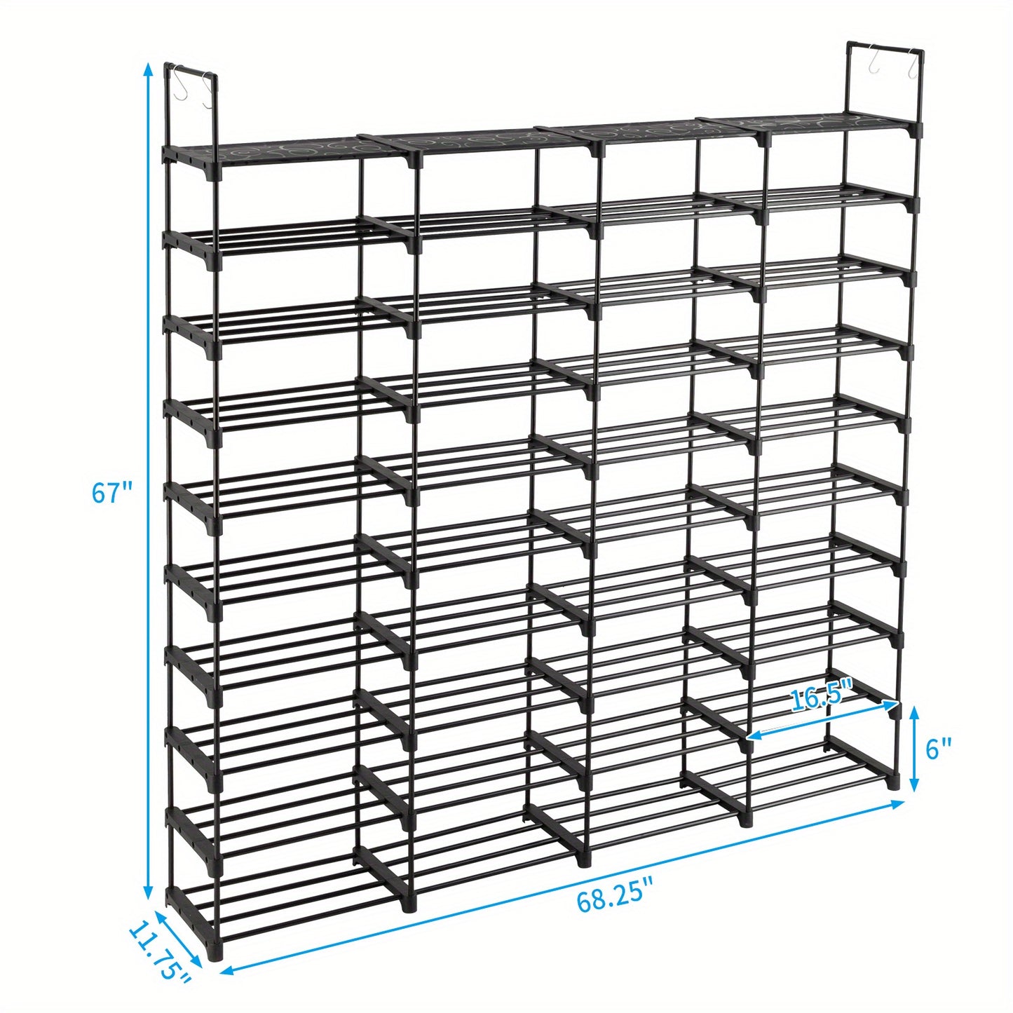 MOTOOS 10 Tier Shoe Rack Space Saving Storage Organizer For Shoes