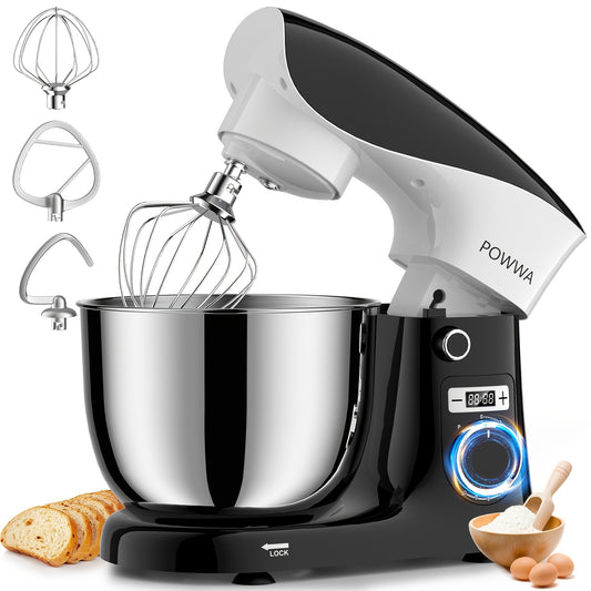 6.5 Qt Stand Mixer Ten Speed Heavy Duty Motor 36000 RPM Whisk Attachment