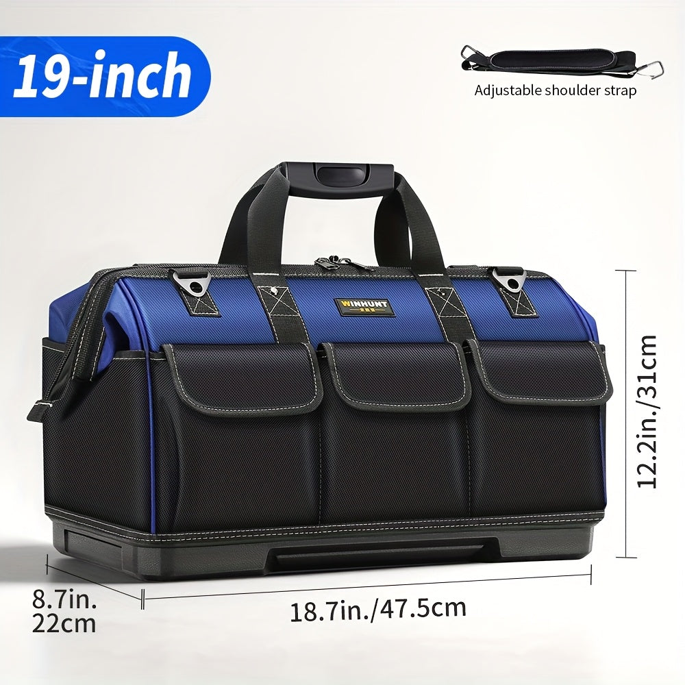 WINHUNT 15 17 19 Inch Heavy Duty Tool Bag Large Capacity 3 Layer Organizer