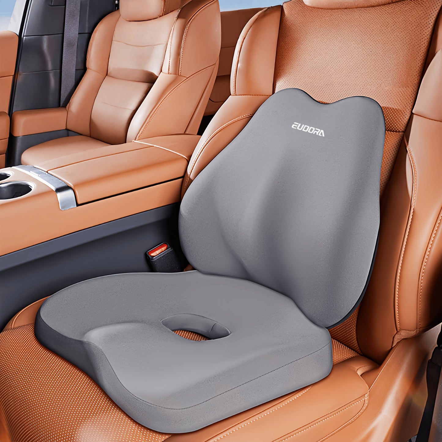 Memory Foam Ergonomic Car Seat Cushion And Back Cushion Set