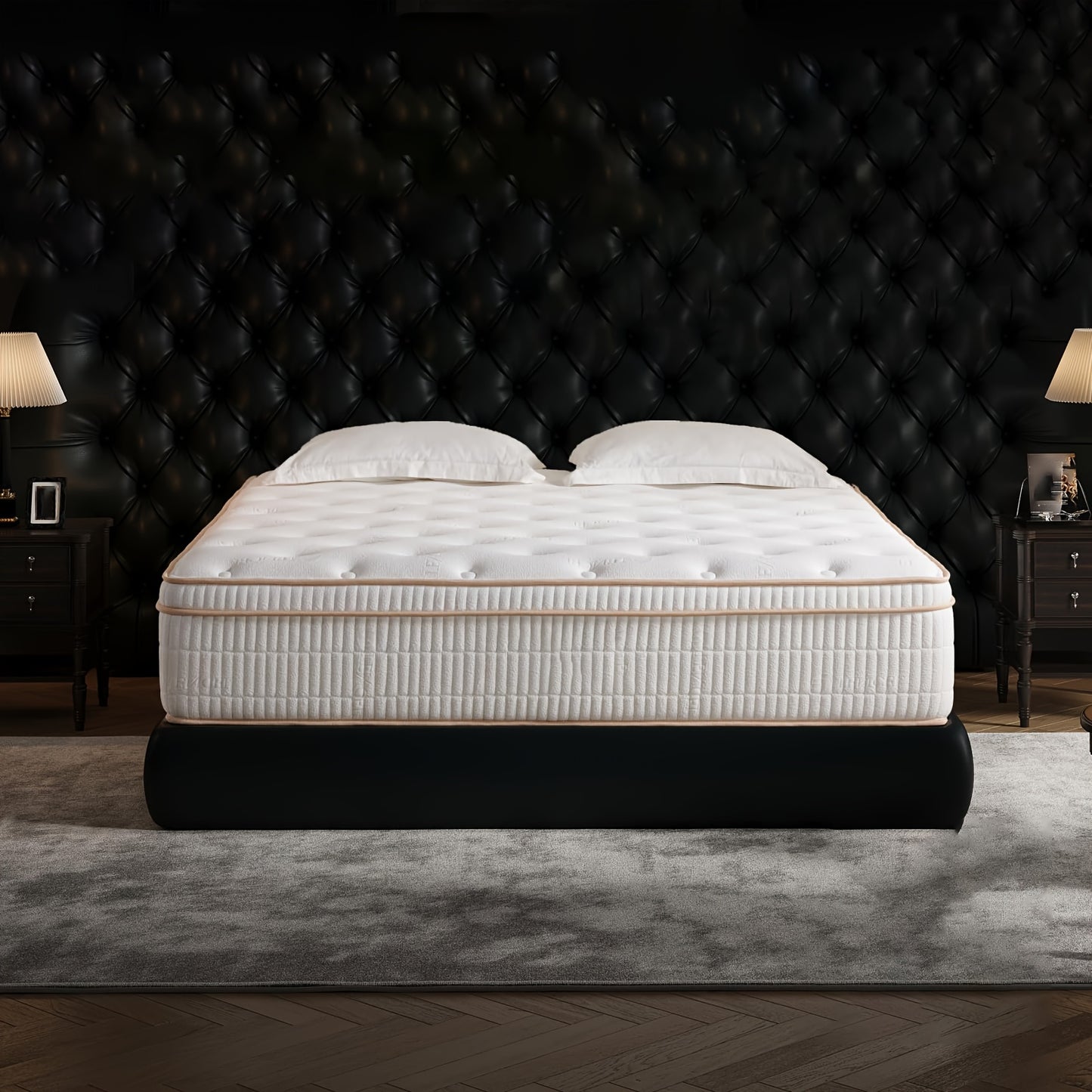 12 Inch Queen Hybrid Mattress with Cooling Gel Memory Foam & Zoned Pocket Coils - Pressure Relief & Motion Isolation, Breathable Bed in a Box, Medium-Firm Support, Cooling Technology for Hot Sleepers, Spinal Alignment, No Bat