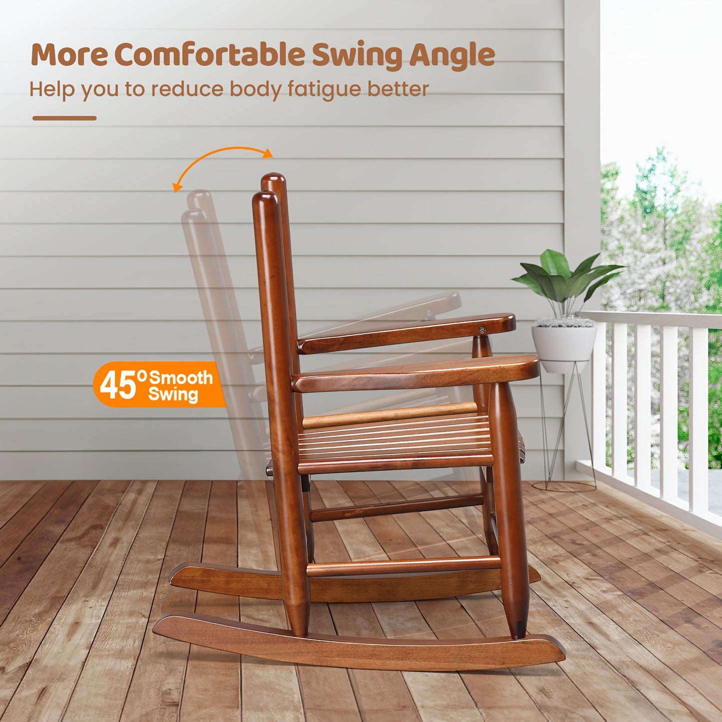 Kids Rocking Chair For 3 To 6 Years Solid Wood Teak Rocker