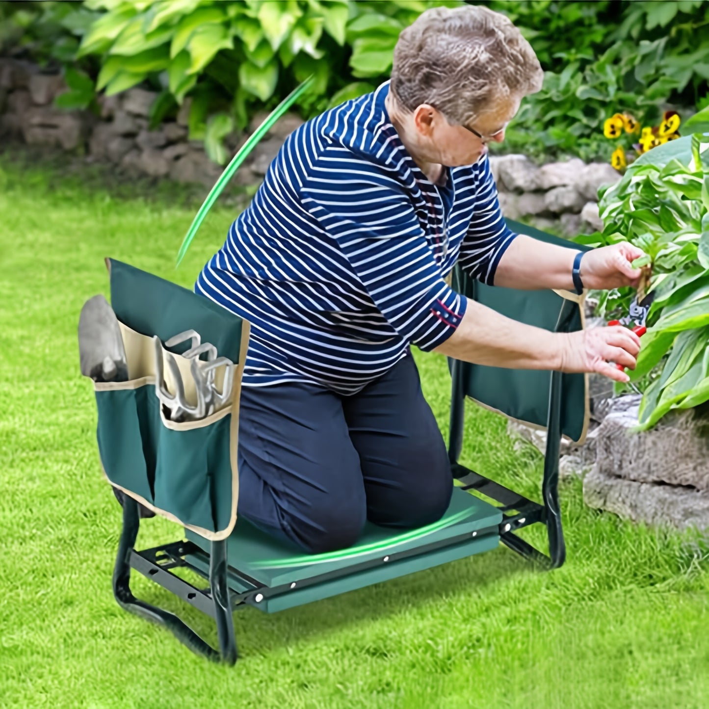 Uten Upgraded Foldable Garden Kneeler And Seat With Thick Soft Kneeling Pad