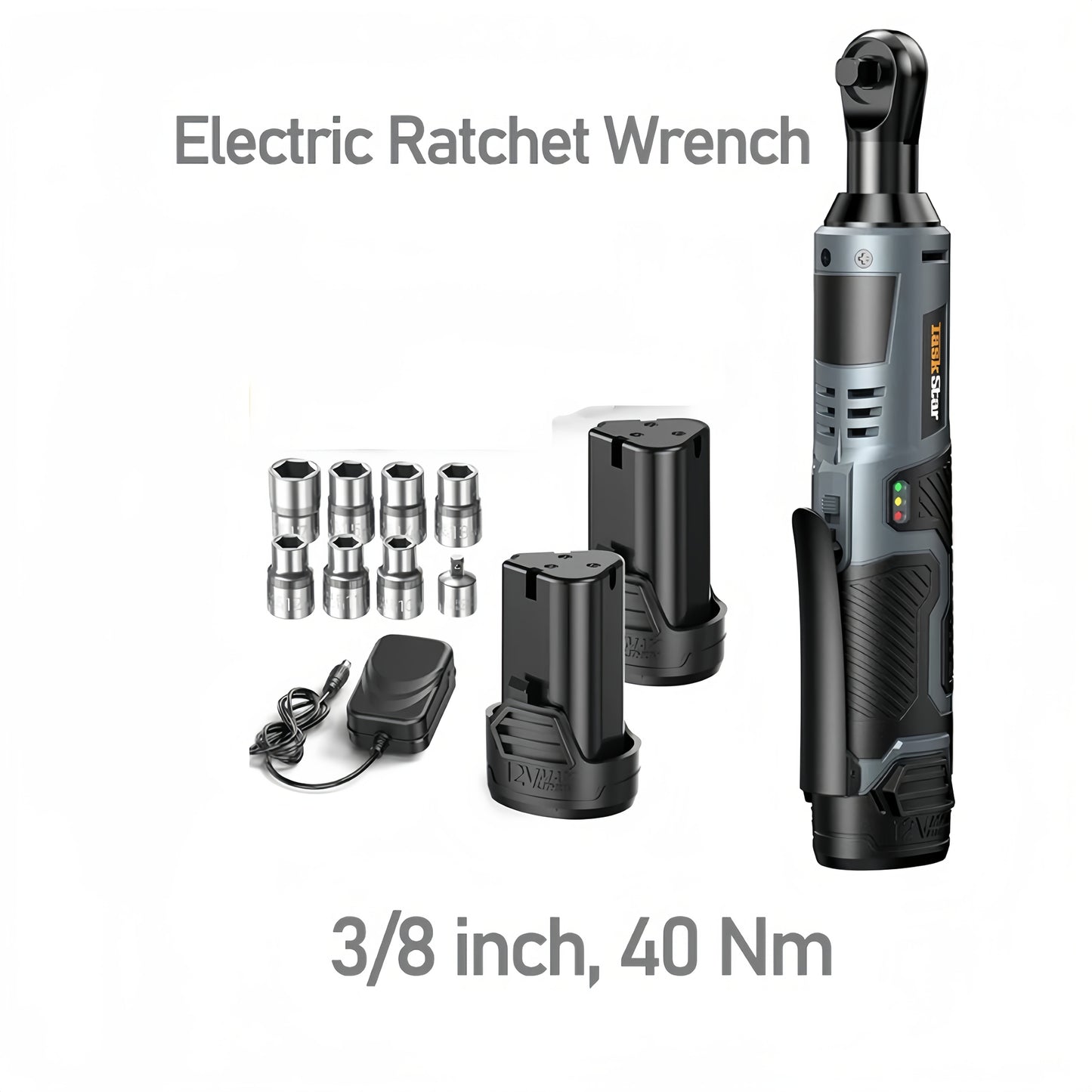 Electric Ratchet Wrench 400 Nm Impact Wrench With Variable Speed Trigger Charger