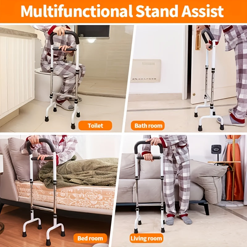 One Elderly Walking Booster Measuring 12.4 X 16.54 X 4.92 Inches, Suitable for Bedside Grab Bars. This Bathroom Elderly Rising Aid Walker Features An Easy-to-grip Handle That Can Be Adjusted Up And Down to Assist with Walking