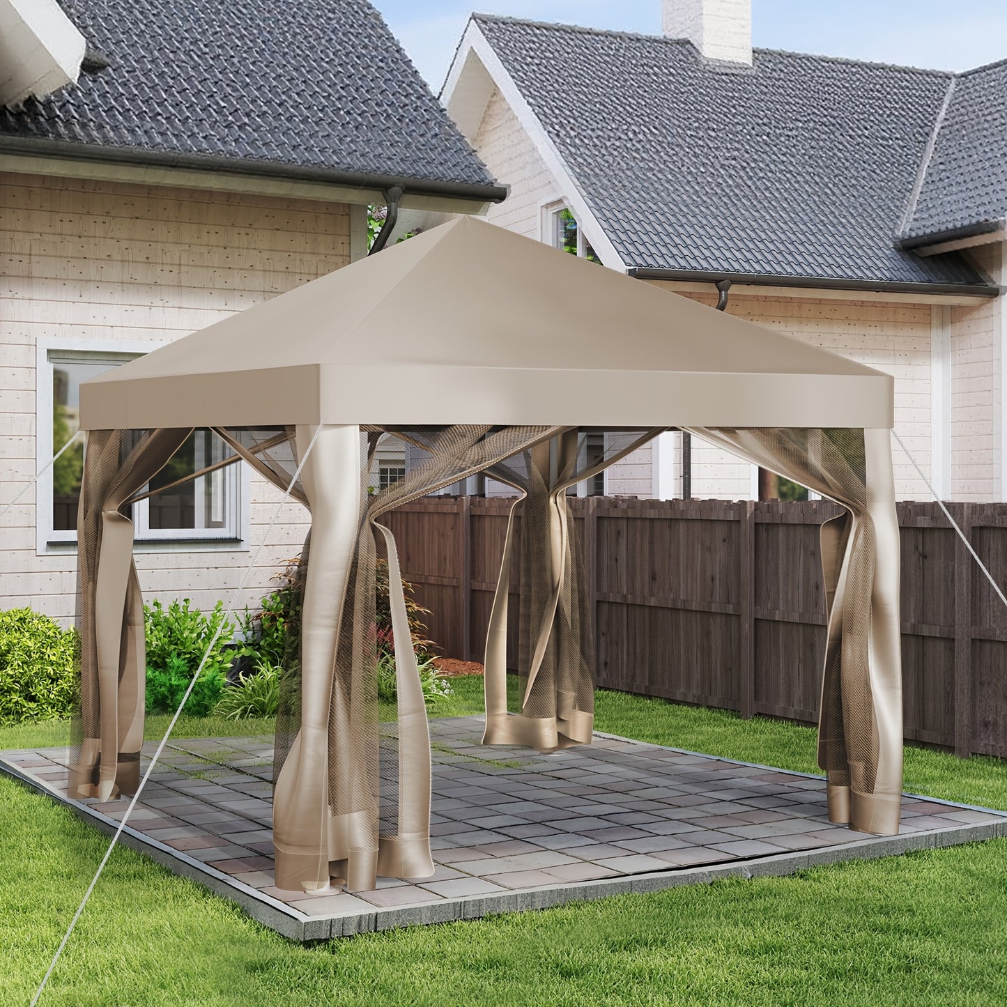 ECOLINEAR 10 By 10 Portable Screen House Canopy With Mosquito Netting For Patio