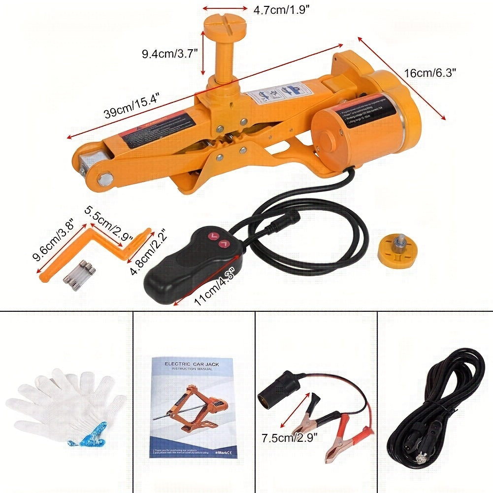 3 Ton Electric Car Jack 12V Scissor Lift Floor Jack For Tire Change