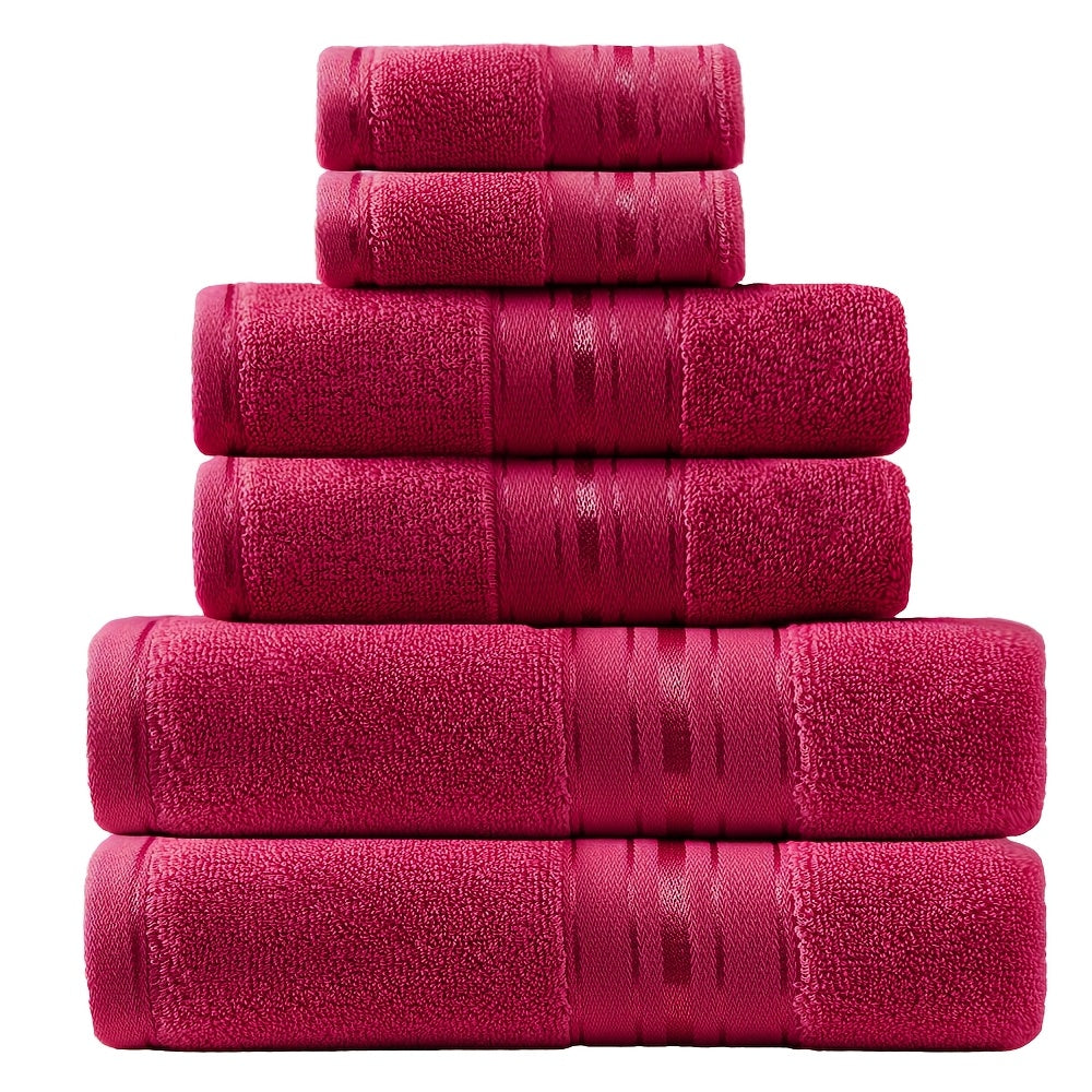 100 Percent Cotton Luxury Towel Set Six Piece Bath Spa Towels Washcloths