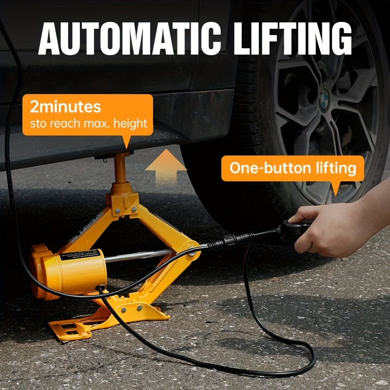3 Ton Electric Scissor Jack 12V Lifting Floor Jack For SUV Tire Change