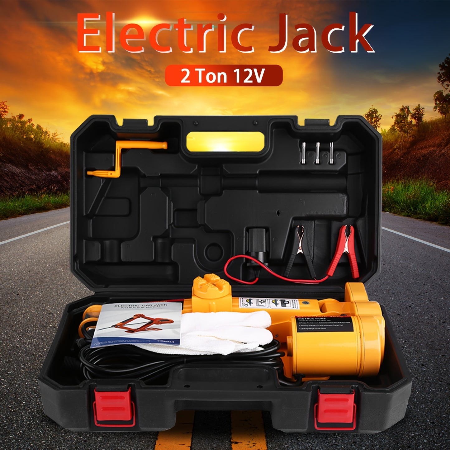 3 Ton Electric Car Jack 12V Scissor Lift Floor Jack For Tire Change