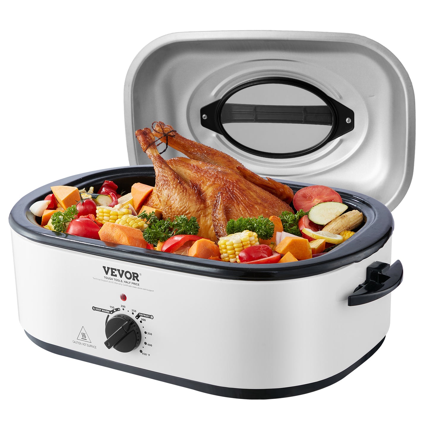 VEVOR Electric Roaster Oven 22 Qt Self Basting Lid 1450W