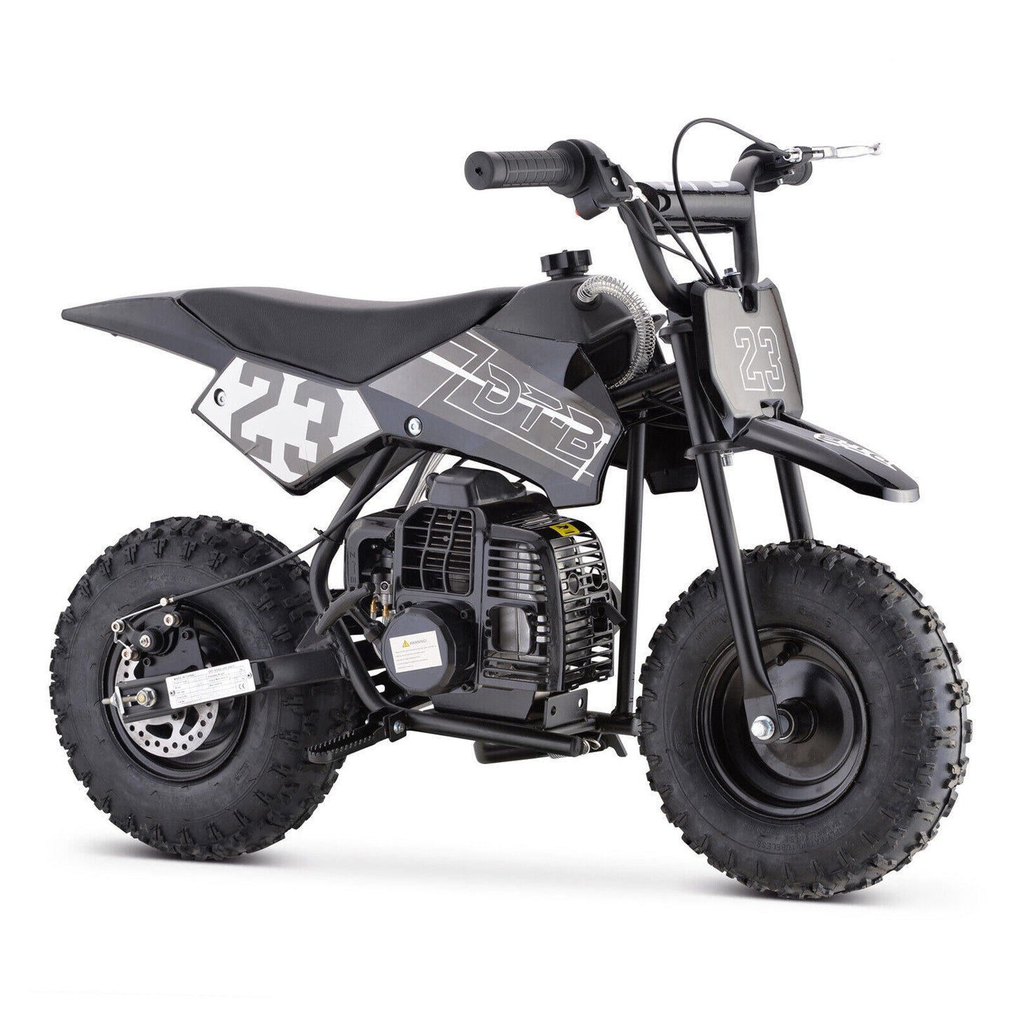 Mini Off-Road Dirt Bike, 49 CC 2-Stroke Gas Bike with Off-Rode Tire, Suspensions, Disc Brakes, Max Load 160Lbs, Max Speed 18Mph
