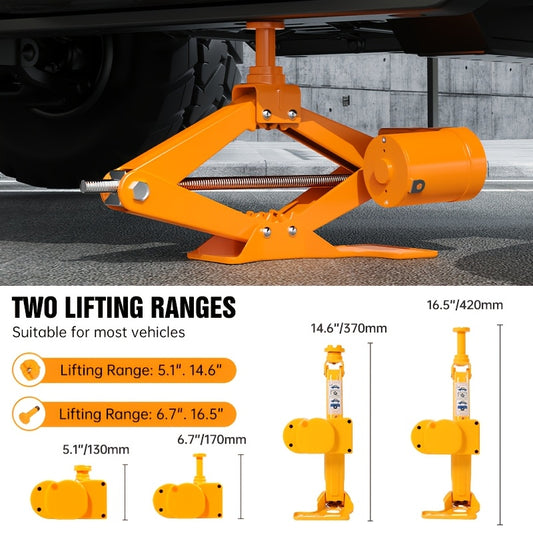 3 Ton Electric Scissor Jack 12V Lifting Floor Jack For SUV Tire Change