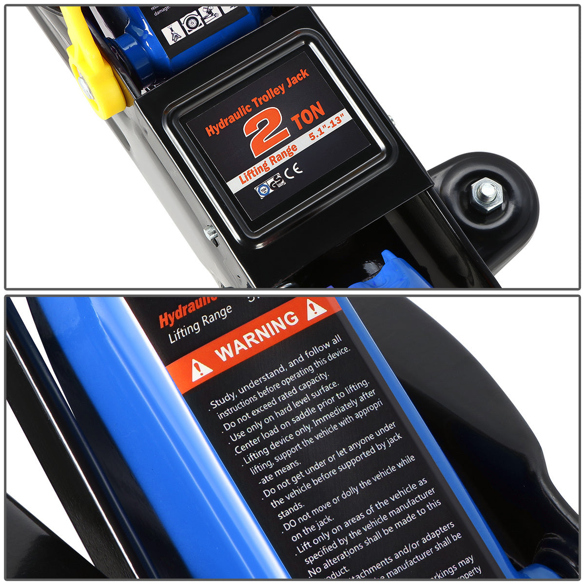 2 Ton And 3 Ton Heavy Duty Steel Low Profile Hydraulic Floor Jack Blue