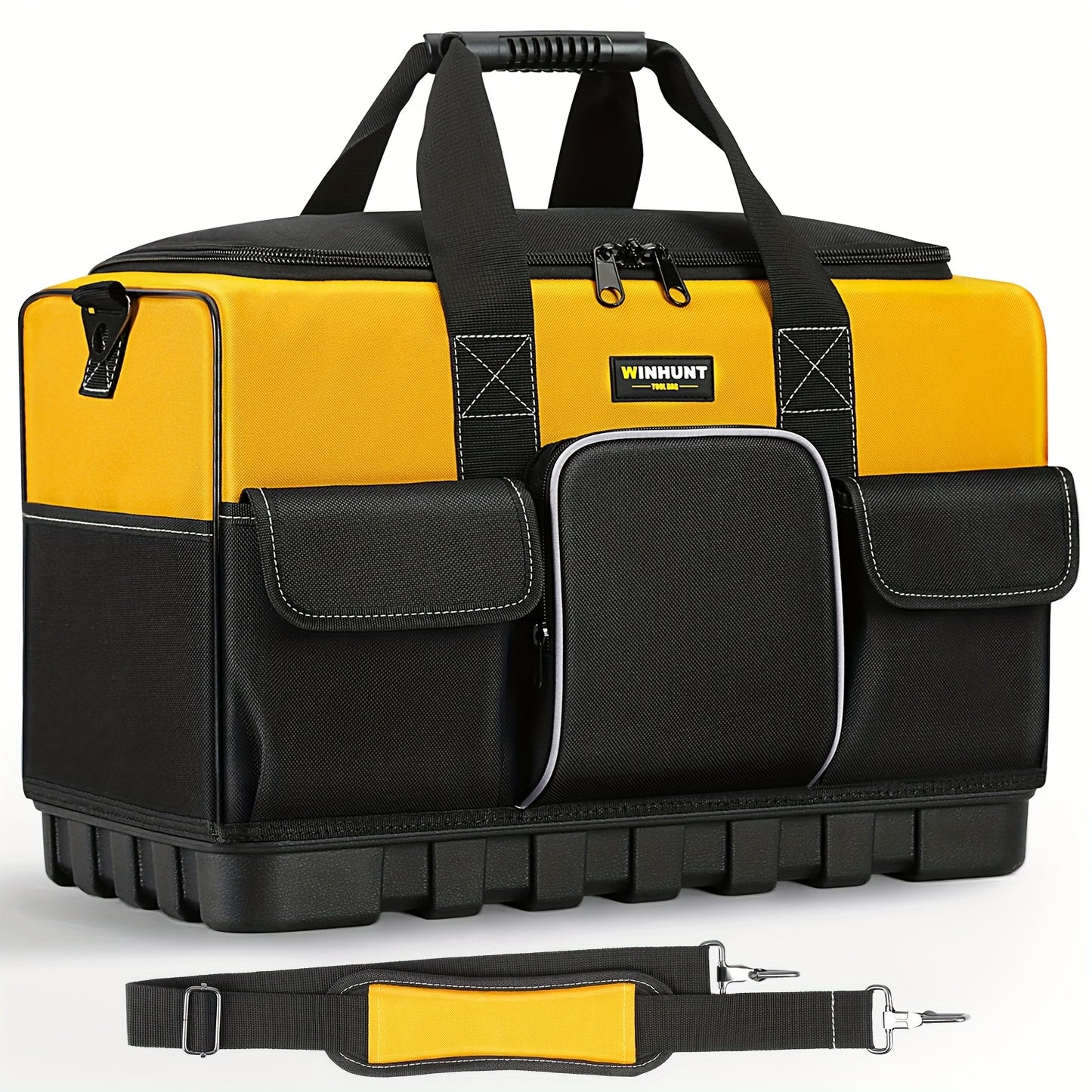 WinHunt Heavy Duty Tool Bag With Wide Mouth And Adjustable Shoulder Strap