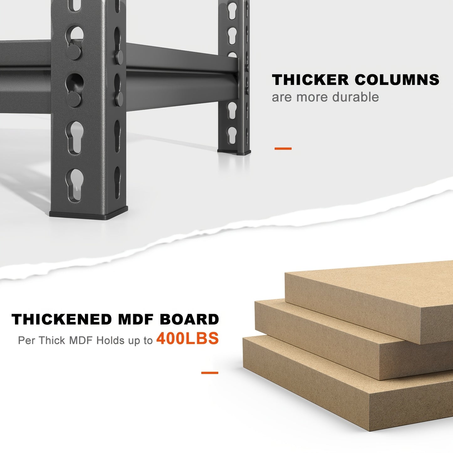 Heavy Duty 5 Tier Metal Shelves - 72 H 2000LBS Capacity