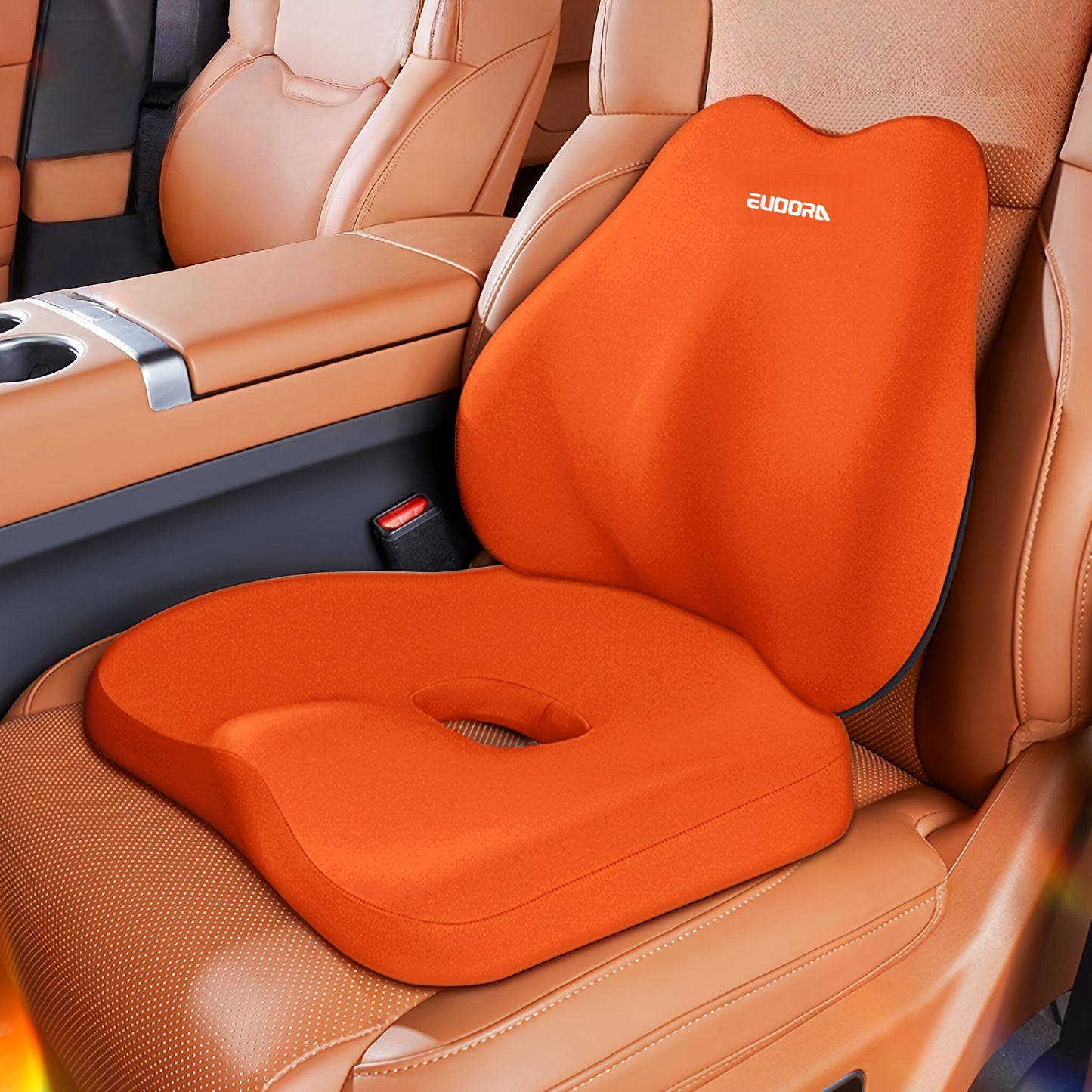 Memory Foam Ergonomic Car Seat Cushion And Back Cushion Set