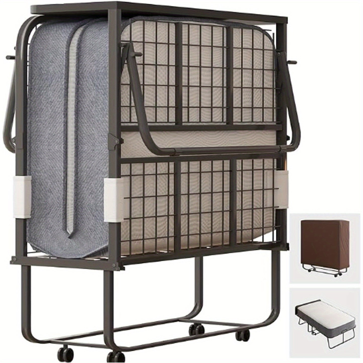 Foldable Bed With 5 Inch Foam Mattress Rollaway 75 By 31