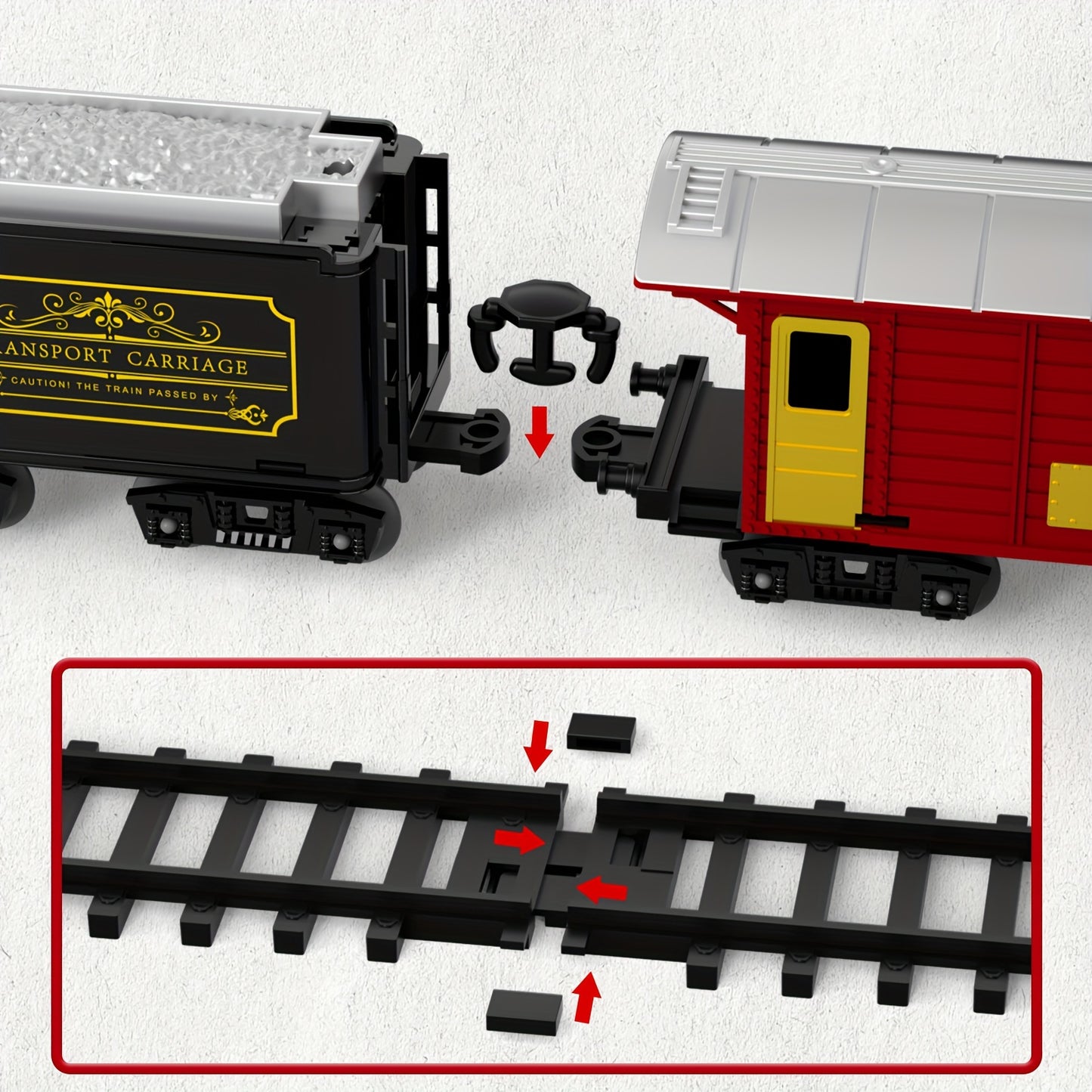Electric Christmas Train Set For Kids Steam Locomotive