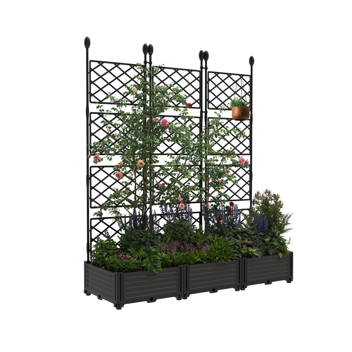 3 Piece Raised Garden Bed Kit 50 Inch By 63 Inch Vertical Garden Box Balcony