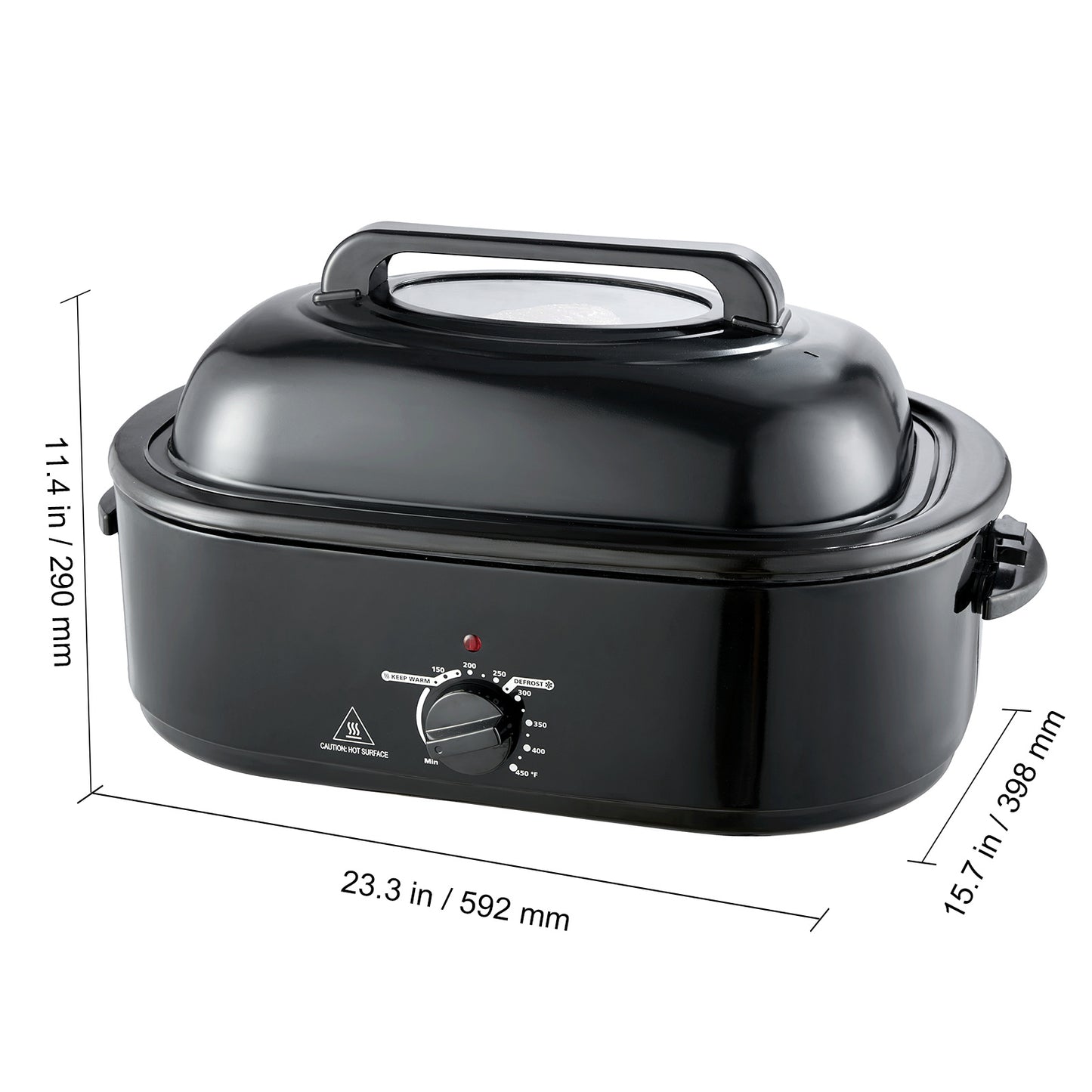 VEVOR Electric Roaster Oven 22 Qt Self Basting Lid 1450W