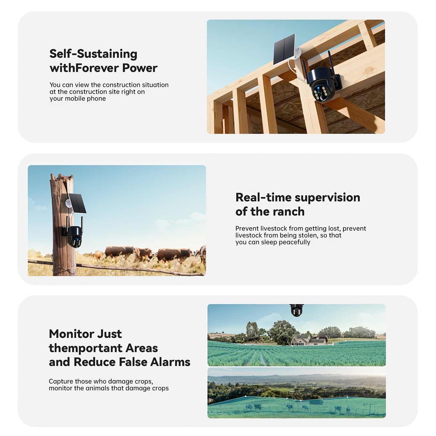 WESECUU 4G LTE Solar Security Camera No WiFi Needed 4MP Color Night Vision