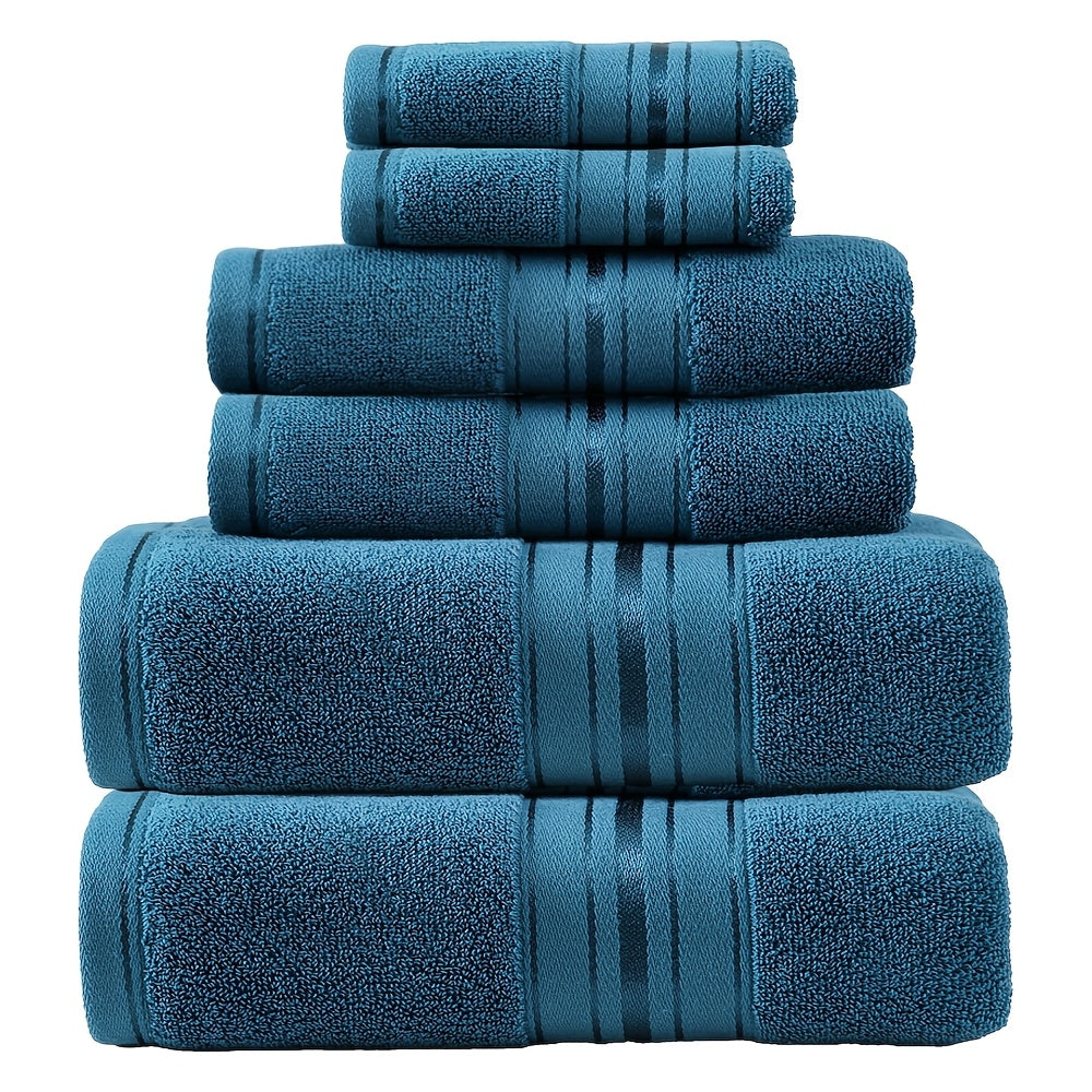 100 Percent Cotton Luxury Towel Set Six Piece Bath Spa Towels Washcloths