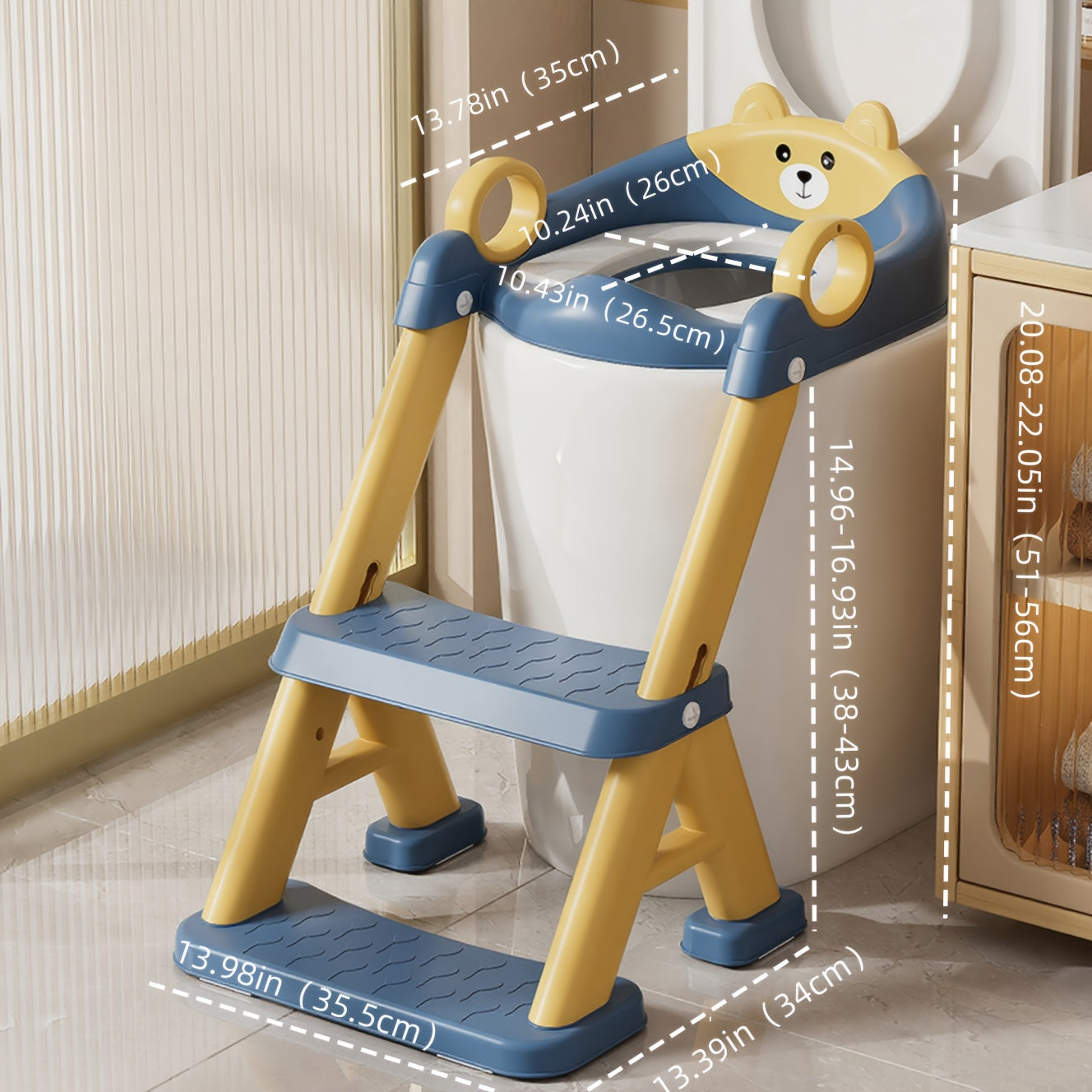 2 in 1 Potty Training Toilet With Steps And Handrails