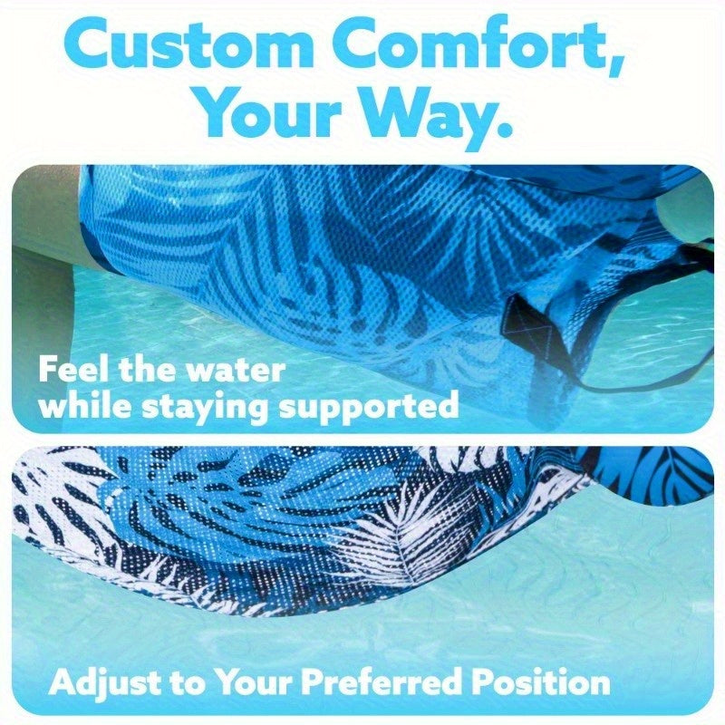 JOYFY 1 Pack/2 Pack Leaf Design Floating Lounger - Inflatable Pool Chair for Adults, Portable Summer Float for Beach, Lake & Pool Parties