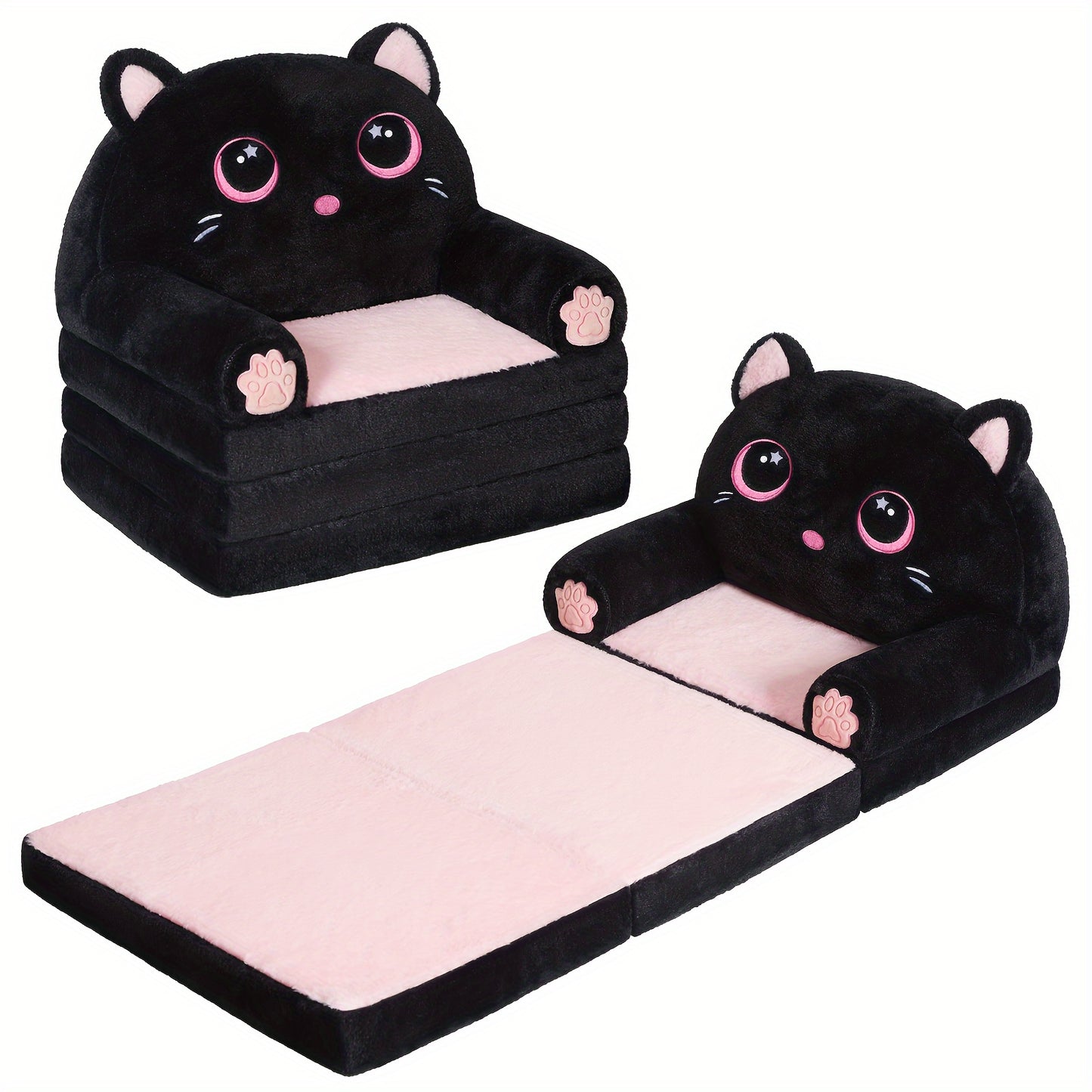 Foldable Multifunctional Sofa Comfortable Teenager Foldable Sofa With Pillow - Plush, Washable Lounge Chair For Playrooms And Kids Rooms Polyester/Memory Foam