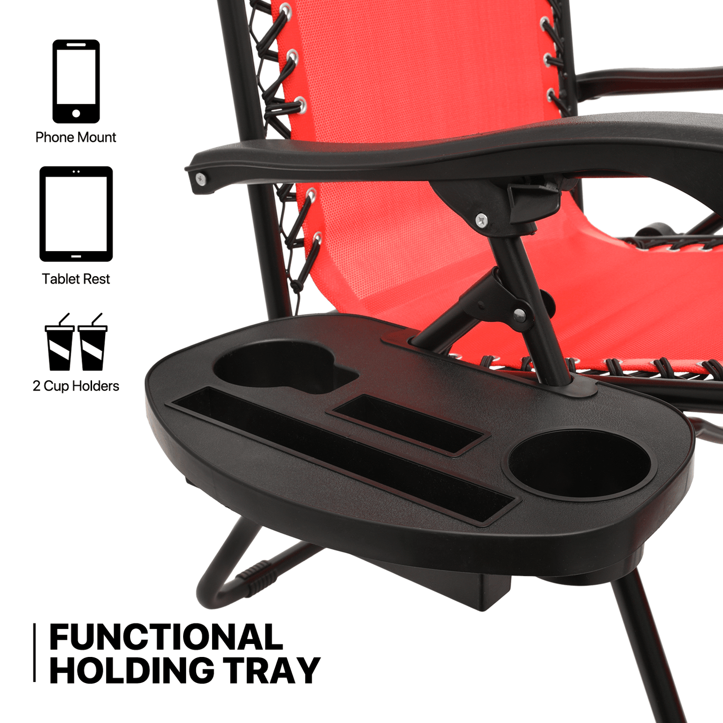 MoNiBloom Zero Gravity Chairs Set of 2 Outdoor Folding Patio Lounge Chairs