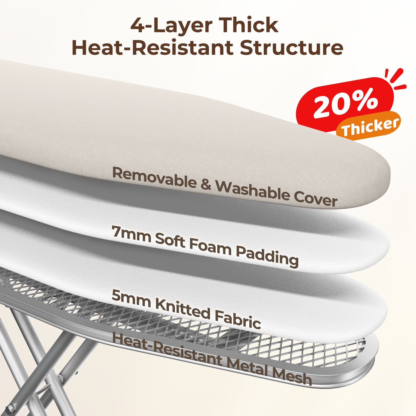 Costoffs Full Size Ironing Board Height Adjustable With Cord Holder