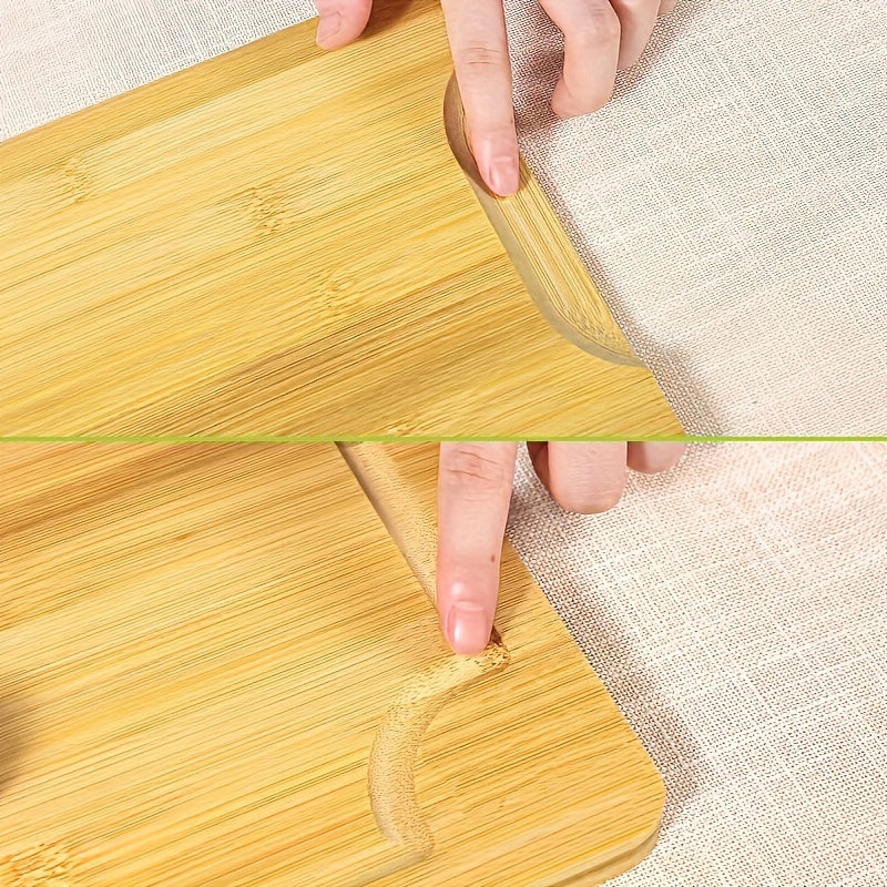 Bamboo Cutting Board Heavy Duty Non Slip Deep Juice Groove Easy Clean