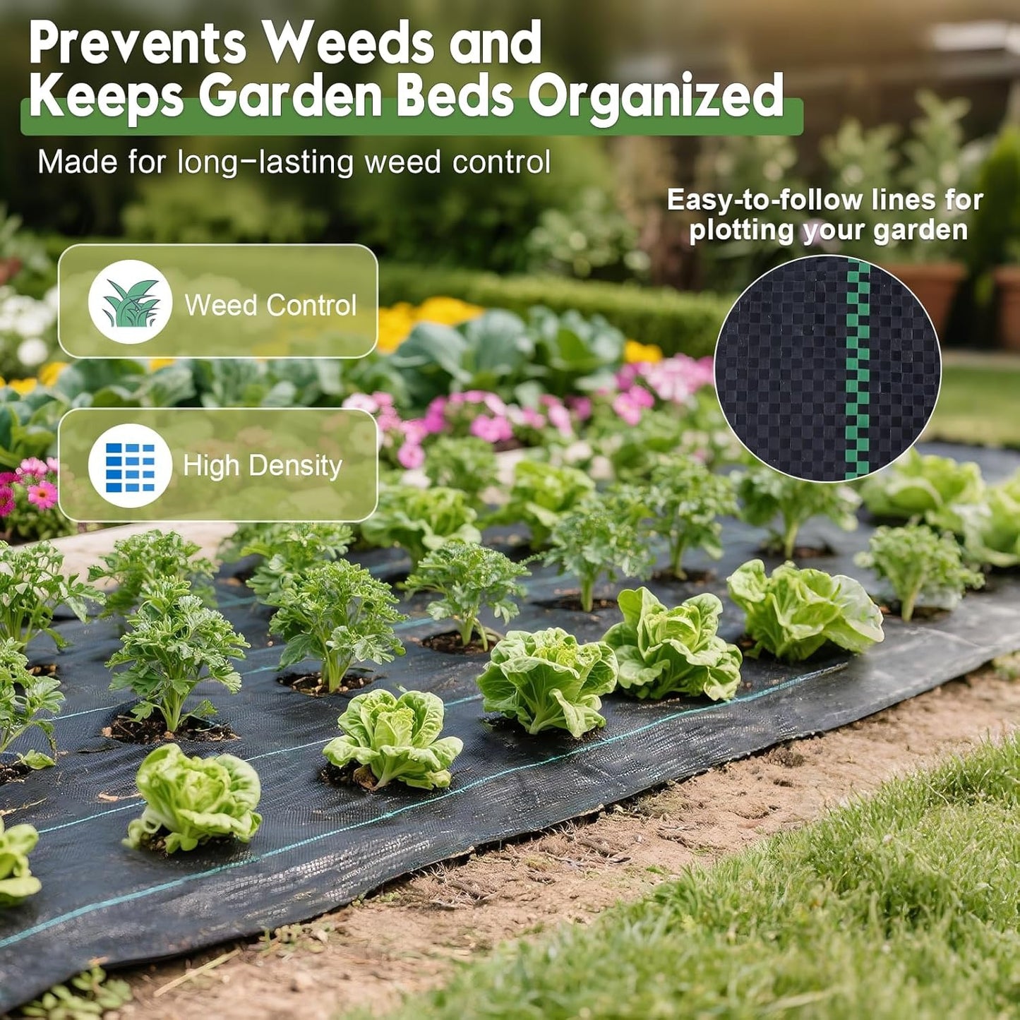 Amagenix 6ft X 100ft Weed Barrier Fabric Heavy Duty Garden Ground Cover PP