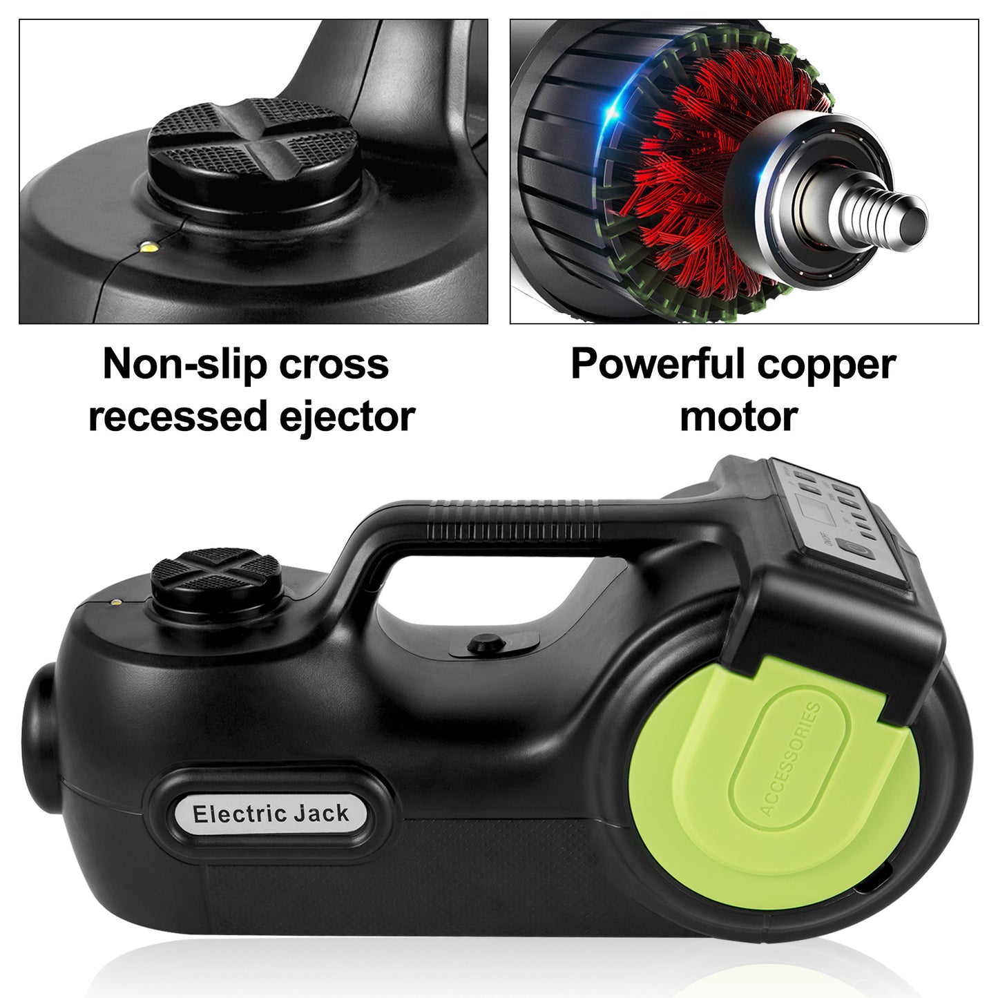 VEVOR 5 Ton Electric Car Jack With Hydraulic Floor Jack LED Light Impact Wrench