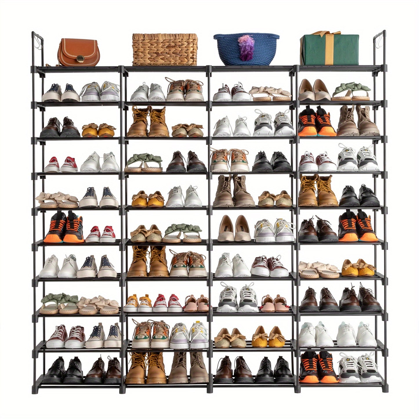 MOTOOS 10 Tier Shoe Rack Space Saving Storage Organizer For Shoes