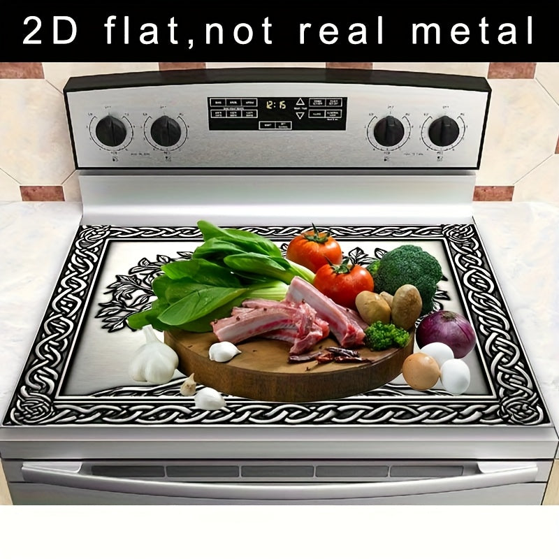 1pc Tree of Life Stove Top Protector, 2D Style Design, Fashionable Heat Resistant Non-Slip Scratch-Proof, 28.3x20.5 inches, Easy to Clean, Perfect for Any Kitchen, Washer, Dryer, Stove Top Protector, Glass Stove Top Protecto
