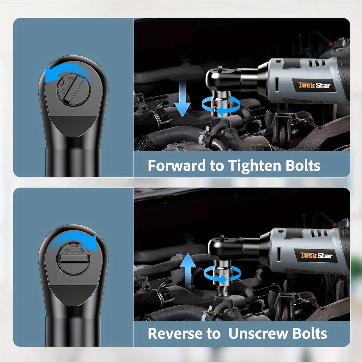 Electric Ratchet Wrench 400 Nm Impact Wrench With Variable Speed Trigger Charger