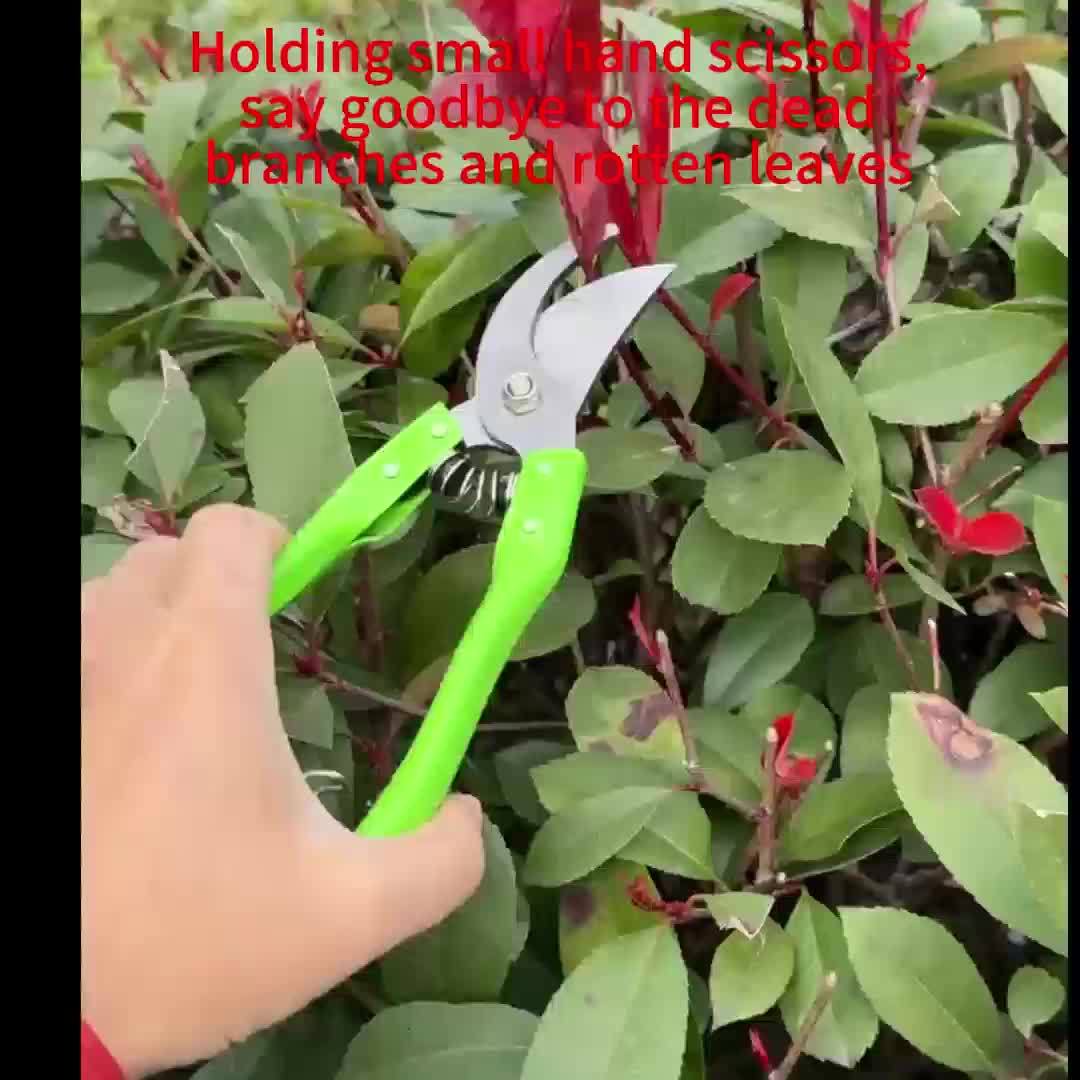 3Pcs Gardening Pruning Shears Set 55Mn Steel Thick Blades Lawn Hedge Clippers