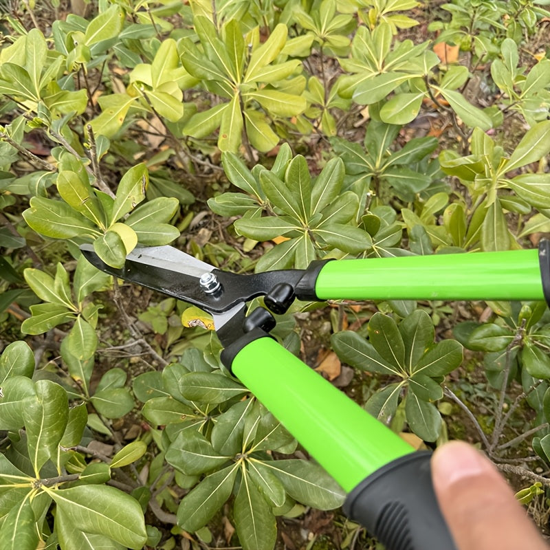 3Pcs Gardening Pruning Shears Set 55Mn Steel Thick Blades Lawn Hedge Clippers