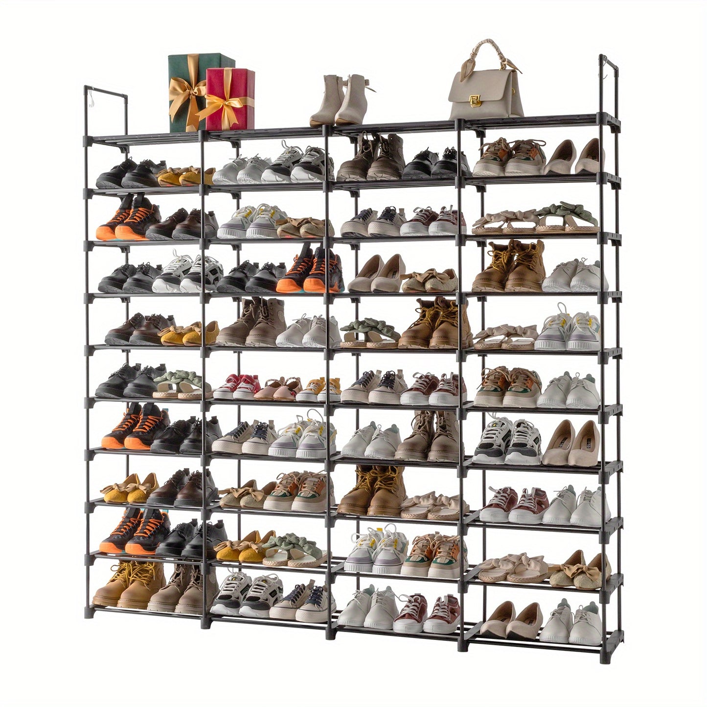 MOTOOS 10 Tier Shoe Rack Space Saving Storage Organizer For Shoes