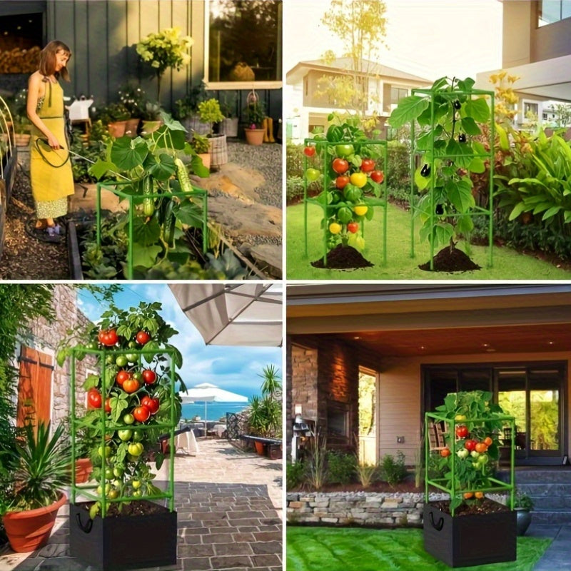 3Pc Heavy Duty Tomato Plant Support Rack Trellis System For Vertical Garden