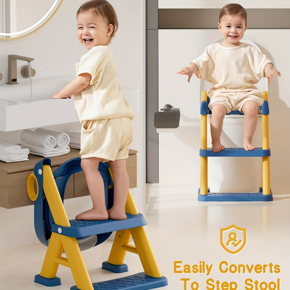 2 in 1 Potty Training Toilet With Steps And Handrails